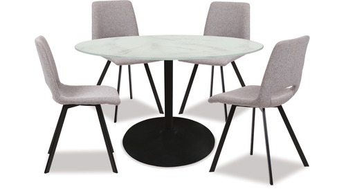 Tarifa Dining Table & Pepper Chairs x 4 Tarifa Dining Table & Pepper Chairs x 4